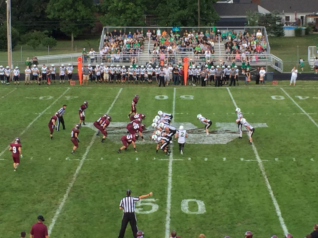 Columbia gets set to run a play about midfield - Photo by Matt Loede