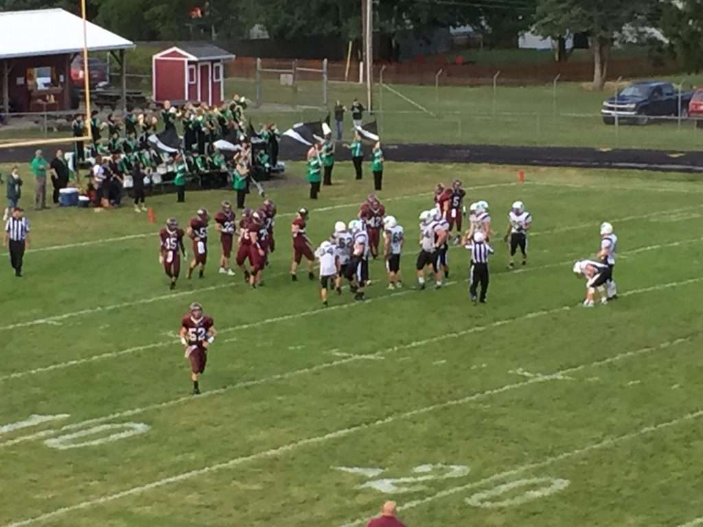 Columbia sets for a PAT after a touchdown - Photo by Matt Loede