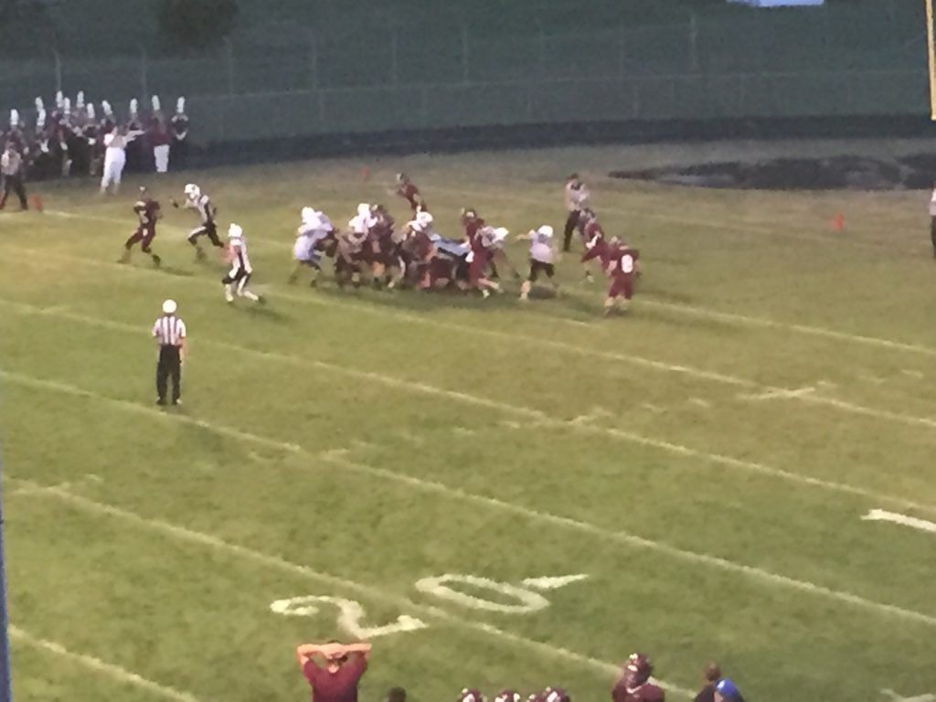 The Raiders go in for a short touchdown - Photo by Matt Loede