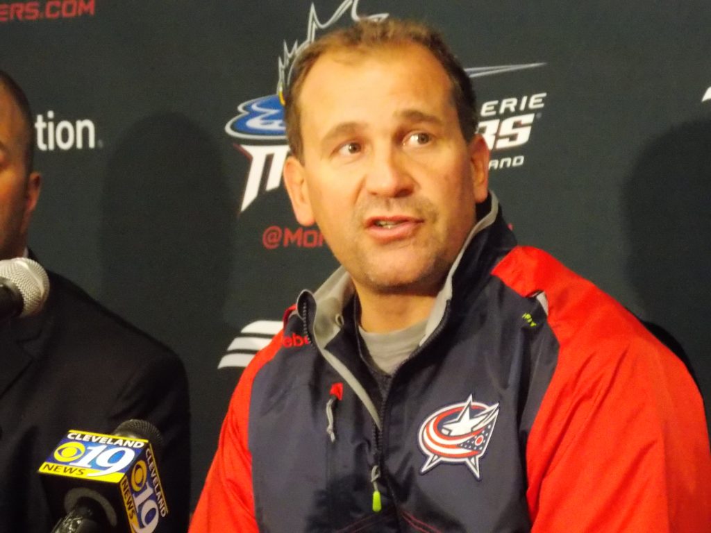 Blue Jackets coach Todd Richards (Photo by Matt Loede)