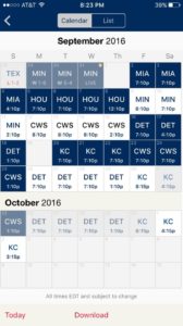 Cleveland Indians upcoming schedule