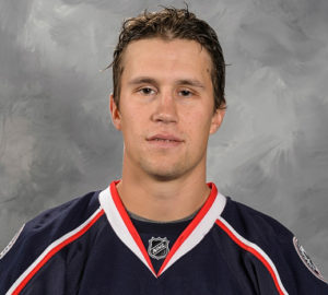 COLUMBUS, OH - SEPTEMBER 22: Keith Aulie #36 of the Columbus Blue Jackets poses for his official headshot for the 2016-17 season on September 22, 2016 at Nationwide Arena in Columbus, Ohio. (Photo by Jamie Sabau/NHLI via Getty Images) *** Local Caption *** Keith Aulie