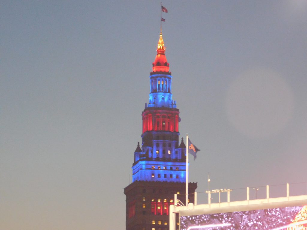 Indians Red Sox ALDS 1 Terminal Tower