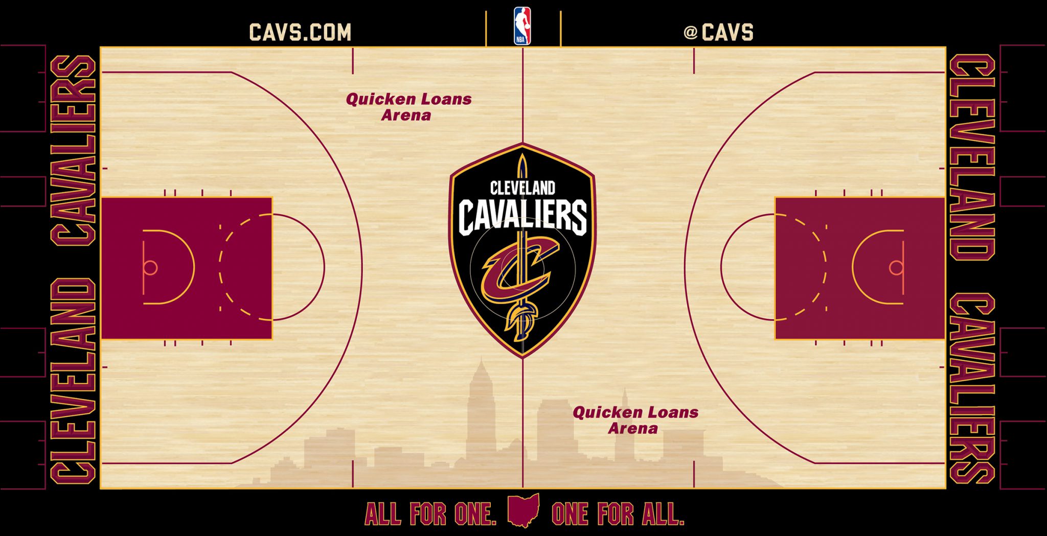 Cavs unveil new court design for 201718 season