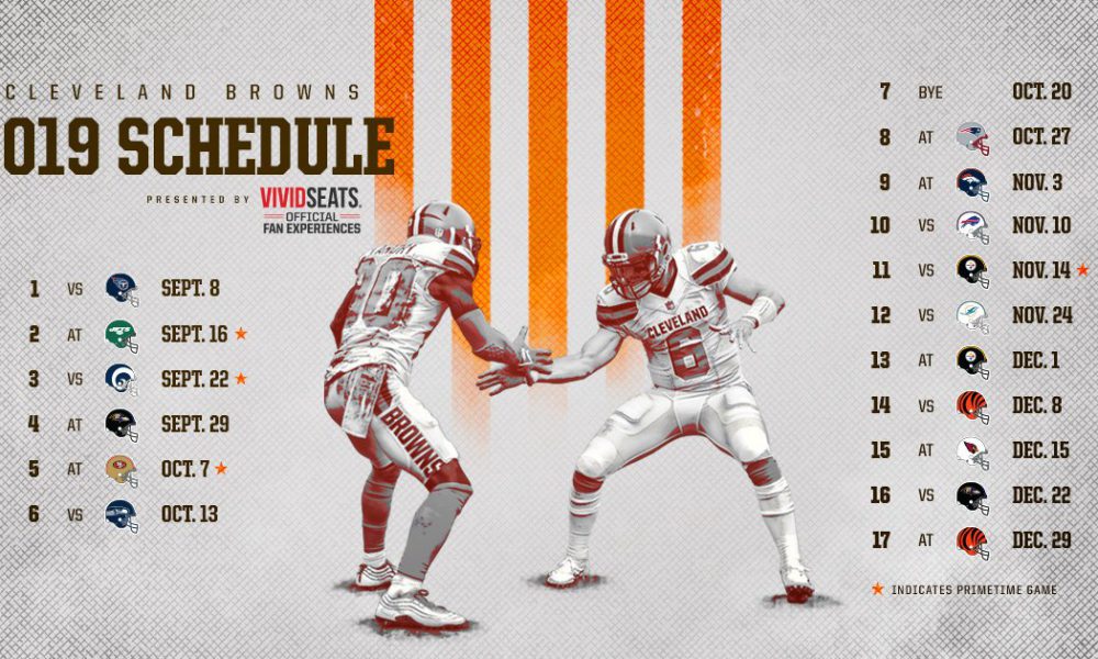 The Browns 2019 Schedule is here