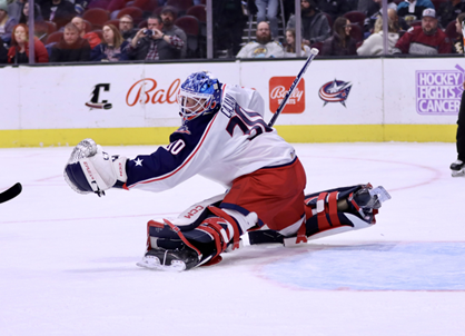 CLEVELAND, OH - MARCH 04: Cleveland Monsters goalie Pavel Cajan