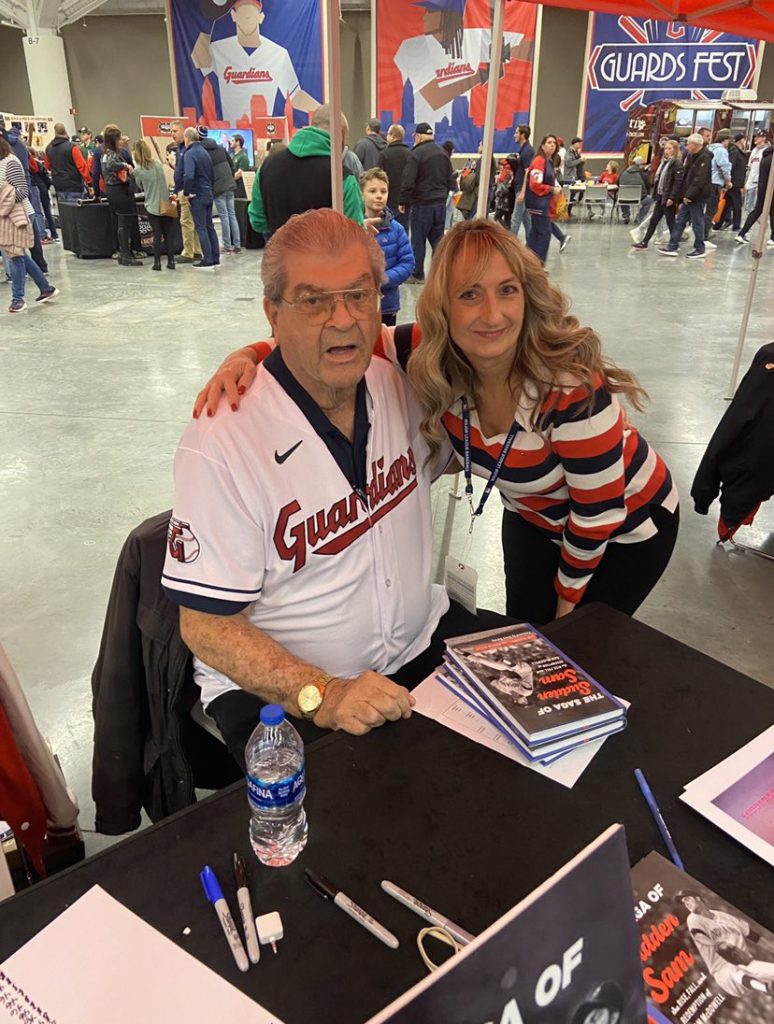 With “Sudden Sam” McDowell after my interview with him